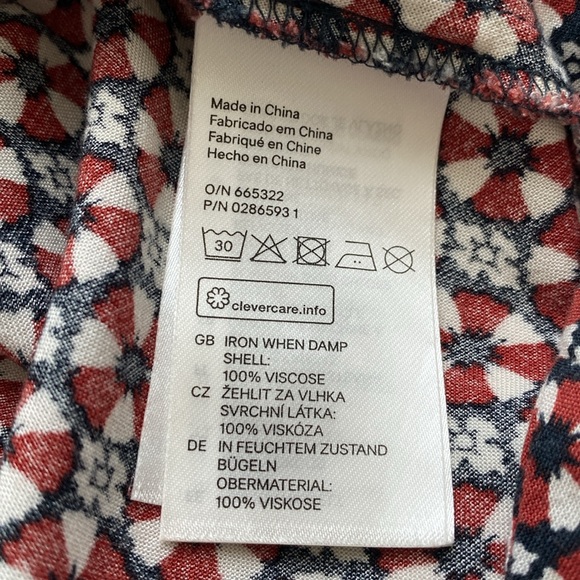 H&M Floral Patterned Swing Dress (Red) - Picture 15 of 16